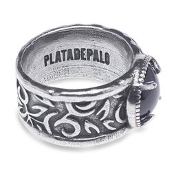 WR097X Anillo Plata de Palo modelo Penia para mujer de bronce labrado y chapado en plata de 10 micras