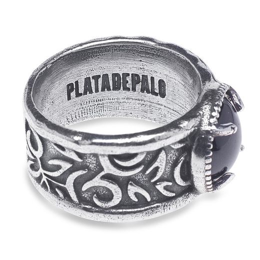 WR097X Anillo Plata de Palo modelo Penia para mujer de bronce labrado y chapado en plata de 10 micras