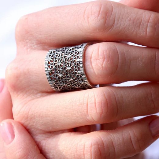 WR127X Anillo Precious Plata de Palo de mujer en plata de ley 925 elegante y minimalista