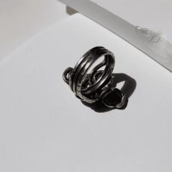 WR149X Anillo Plata de Palo mujer modelo Yugen con cuatro espirales en forma circular de plata 925