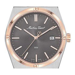 Zeus H118RS Reloj Mathey Tissot para hombre Swiss Made esfera color negro, con índices en color rosados, ofrece una visualización perfecta gracias a su cristal de Zafiro